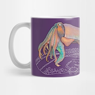 Cuttlefish Doodle-dark background Mug